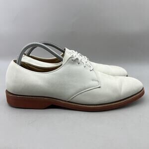 Allen Edmonds White Oxfords with Brown Sole
